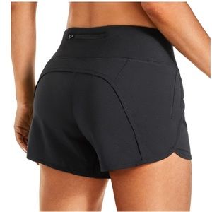 NWT CRZ Yoga Womens Lightweight Athletic Workout Shorts Liner 4" Sz M